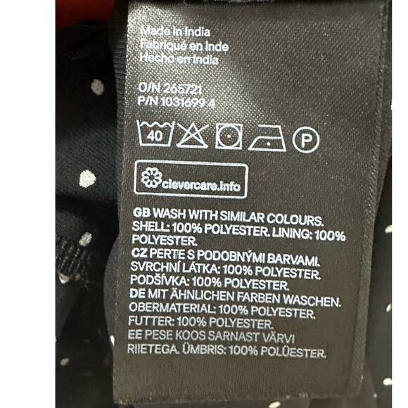 H&M black white polka dots long sleeves crop blouse size Small - Picture 4 of 11